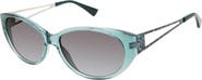 Isaac Mizrahi New York 57mm Round Sunglasses