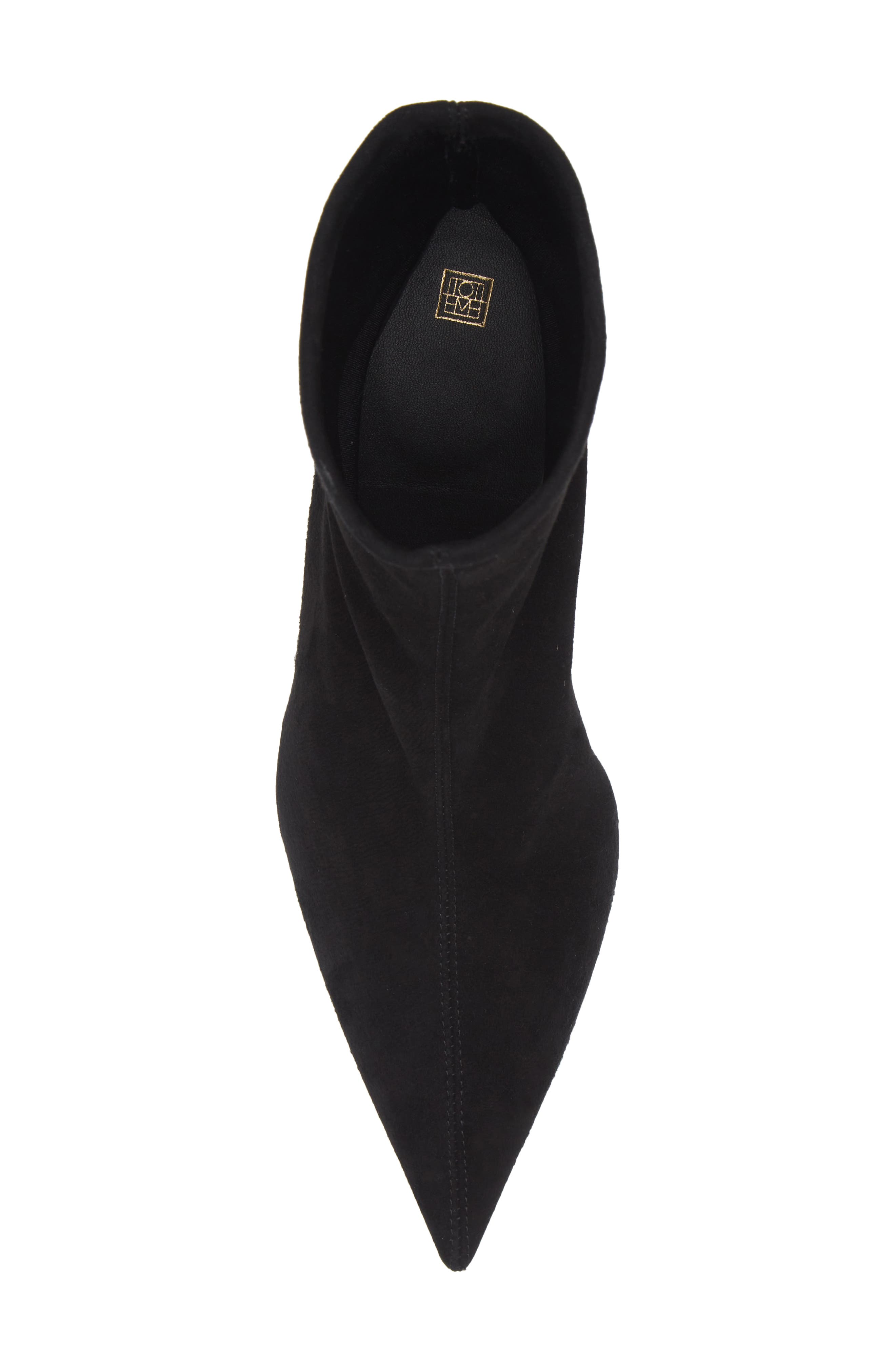 TOTEME Pointed Toe Sock Bootie, Alternate, color, Black