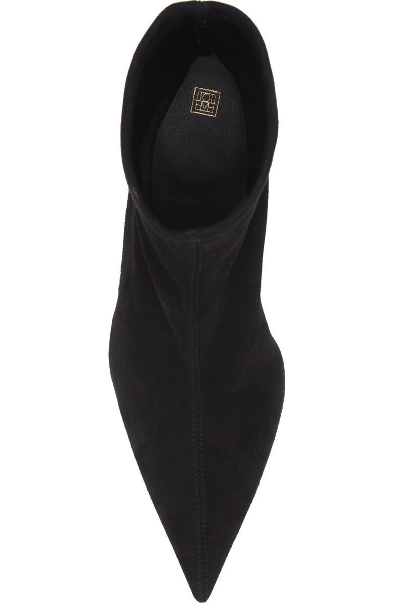 TOTEME Pointed Toe Sock Bootie, Alternate, color, Black