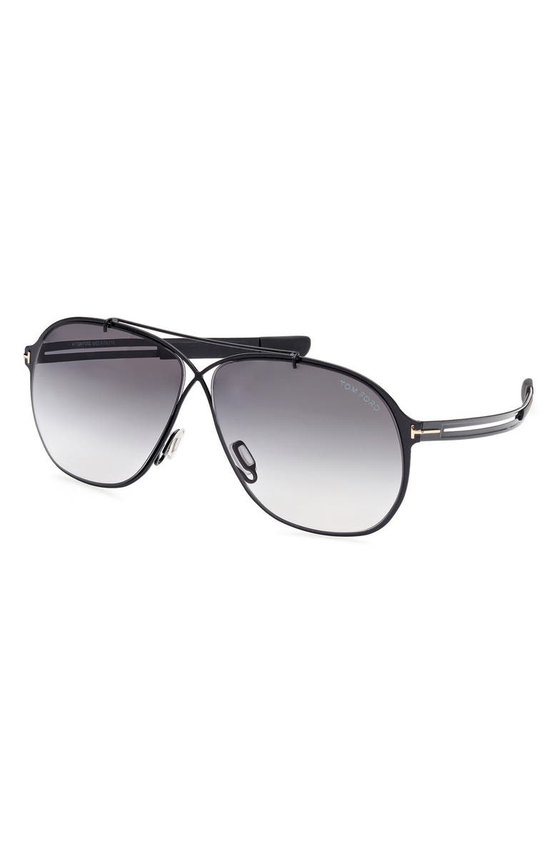 TOM FORD 61mm Aviator Sunglasses, Alternate, color, 