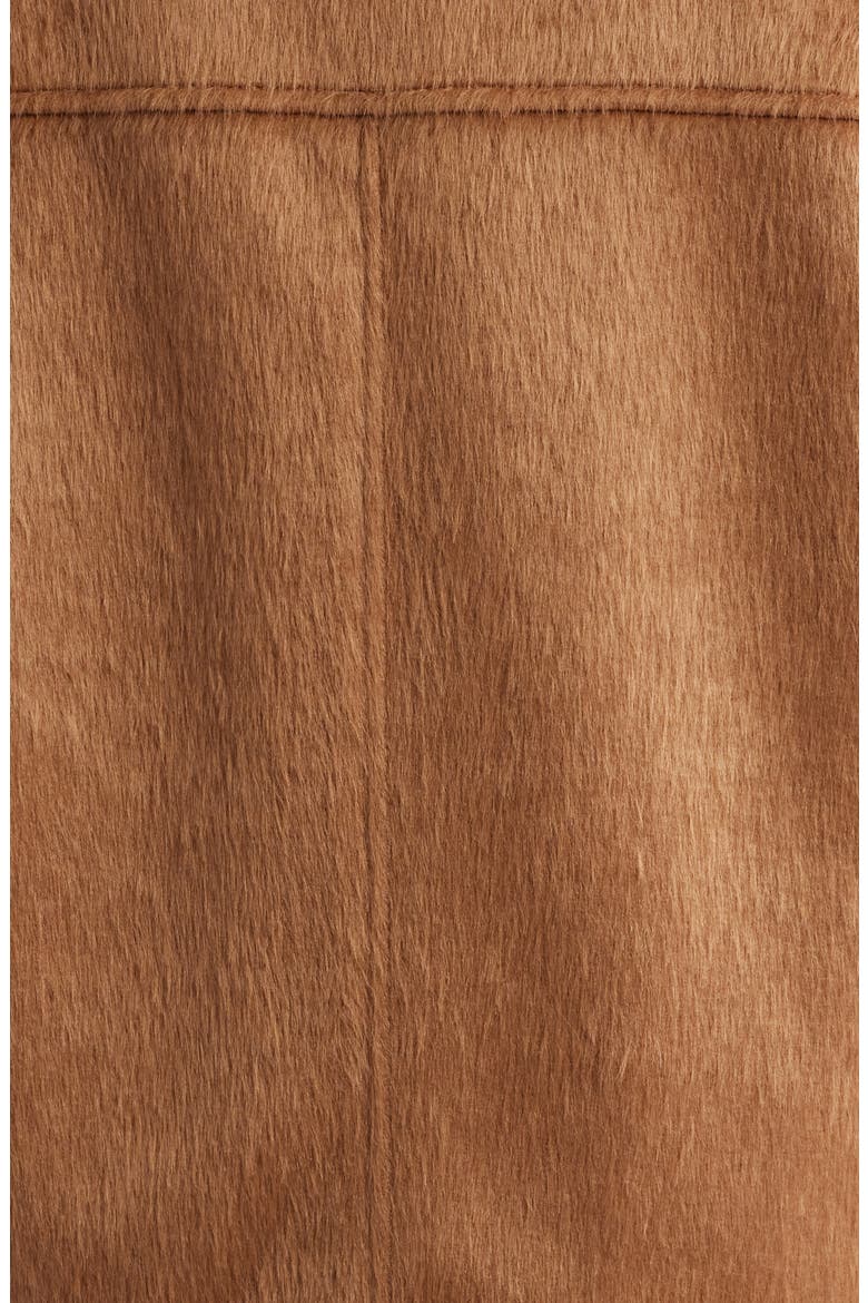 Faux Calf Hair Trucker Jacket, Alternate, color, CAMEL