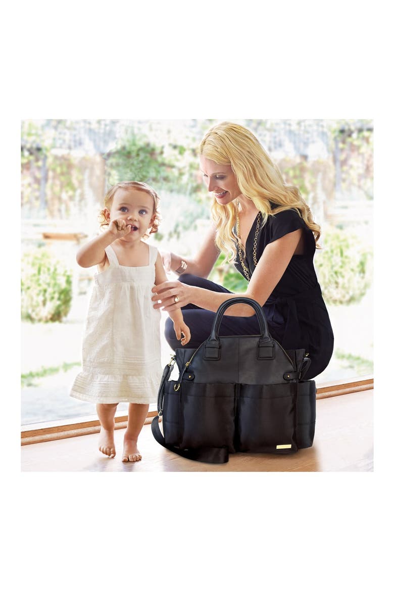 'Chelsea' Diaper Bag, Alternate, color, BLACK