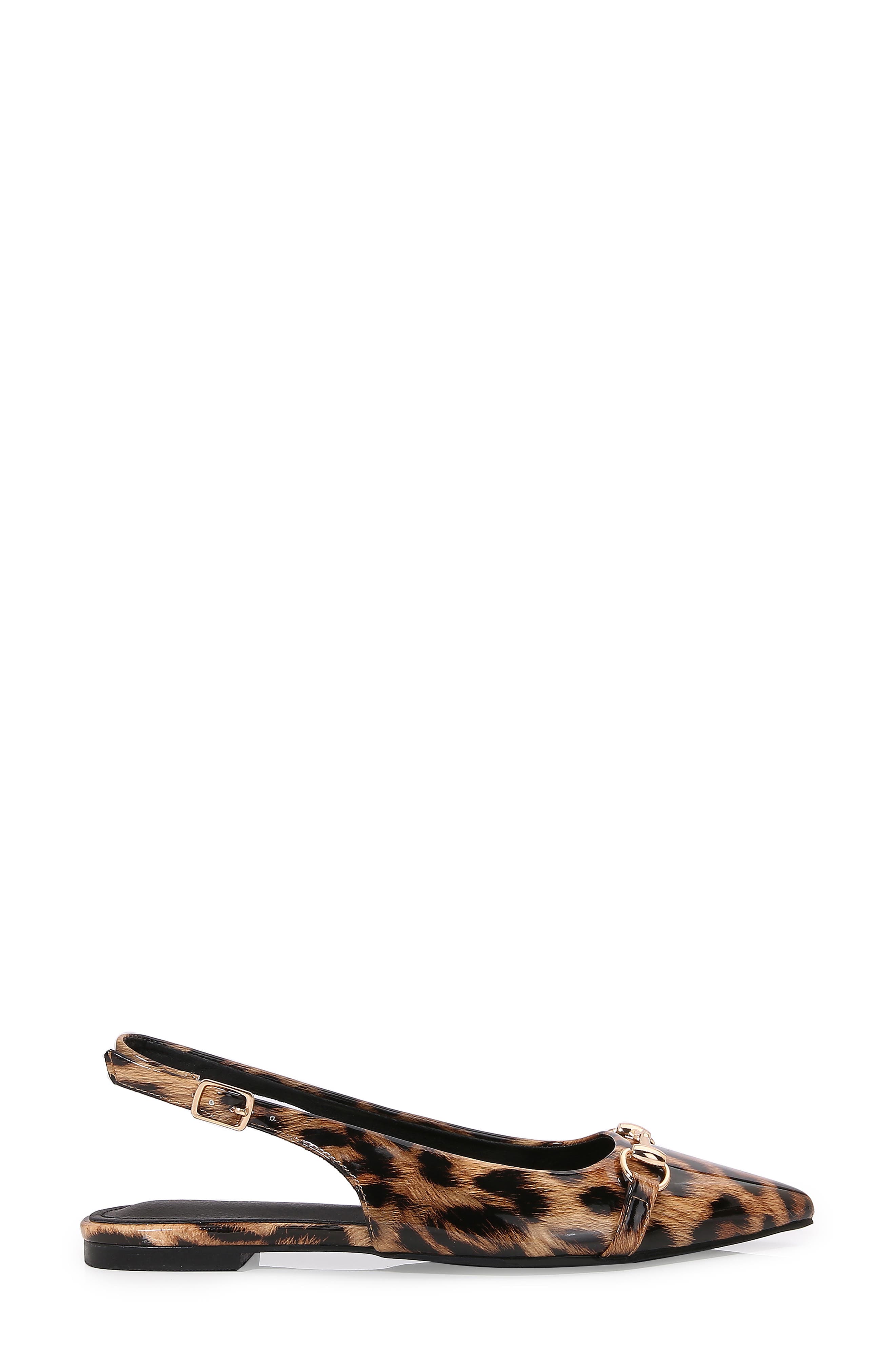 Bit Slingback Flat, Alternate, color, LEOPARD