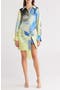 Larson Long Sleeve Satin Wrap Shirtdress
