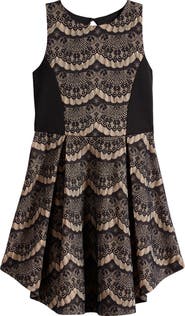 Ava & Yelly Kids' Bonded Lace Party Dress