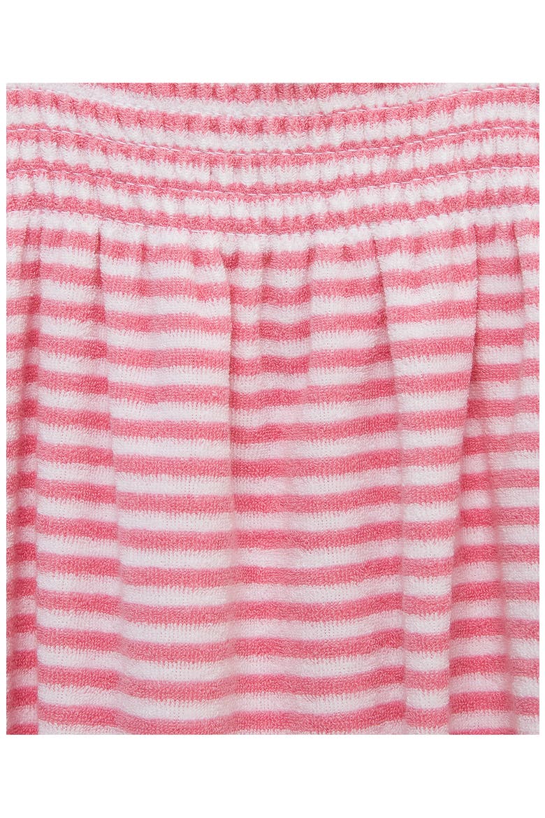 Stripe Terry Bubble Romper & Sun Hat Set, Alternate, color, PINK