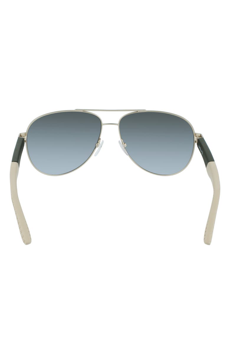 FERRAGAMO Lifestyle 61mm Aviator Sunglasses, Alternate, color, Matte Gold