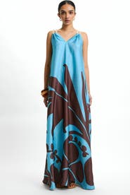 DIARRABLU Printed Jwana Ula Mint Maxi Dress