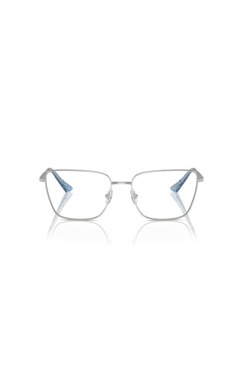 Jimmy Choo 53mm Rectangle Optical Glasses In Silver
