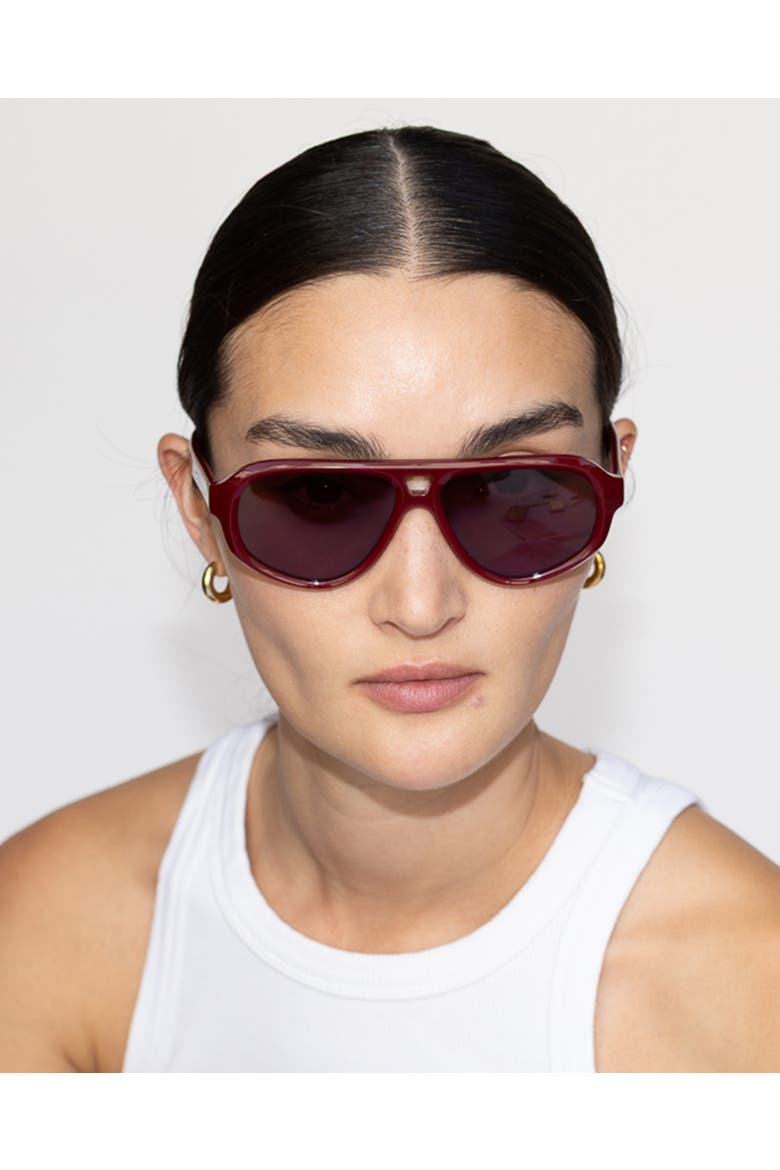 Luxe Ryder Sunglasses, Alternate, color, Merlot