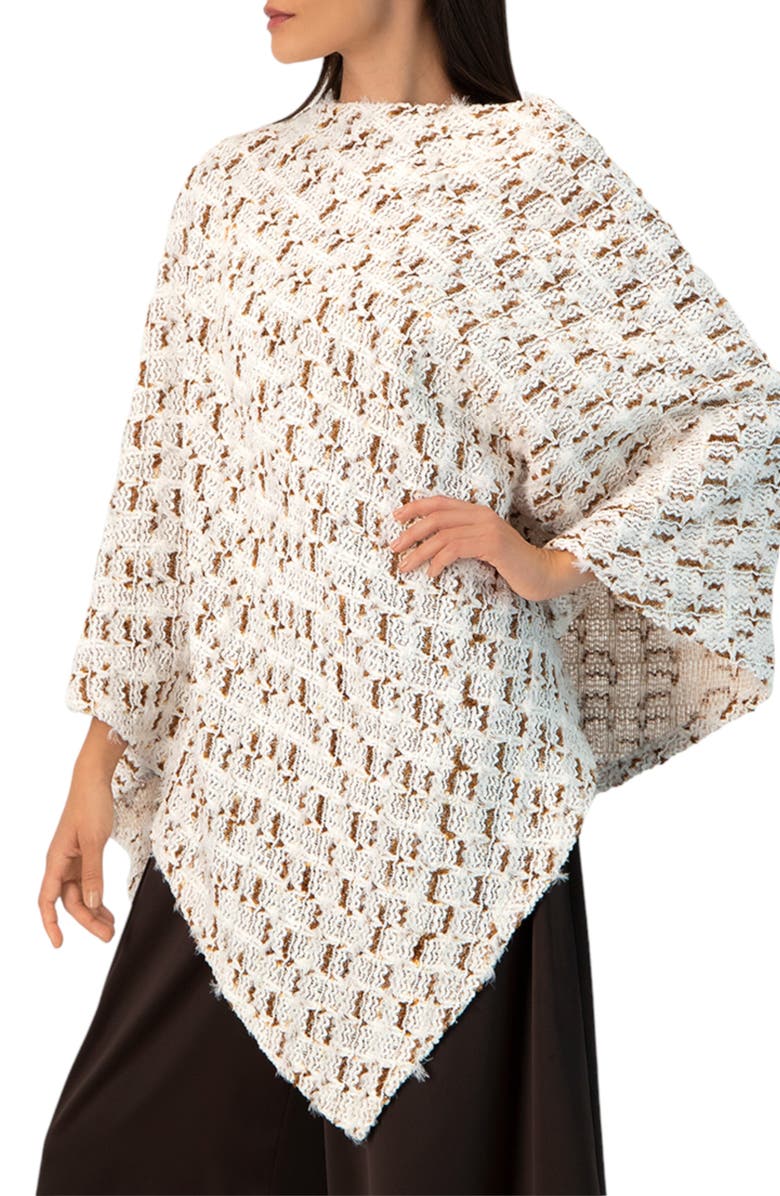 IVONNE Knitted Poncho Sweater, Alternate, color, Multicolor