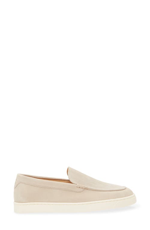 Brunello Cucinelli Chevron Embossed Suede Loafer In Neutral