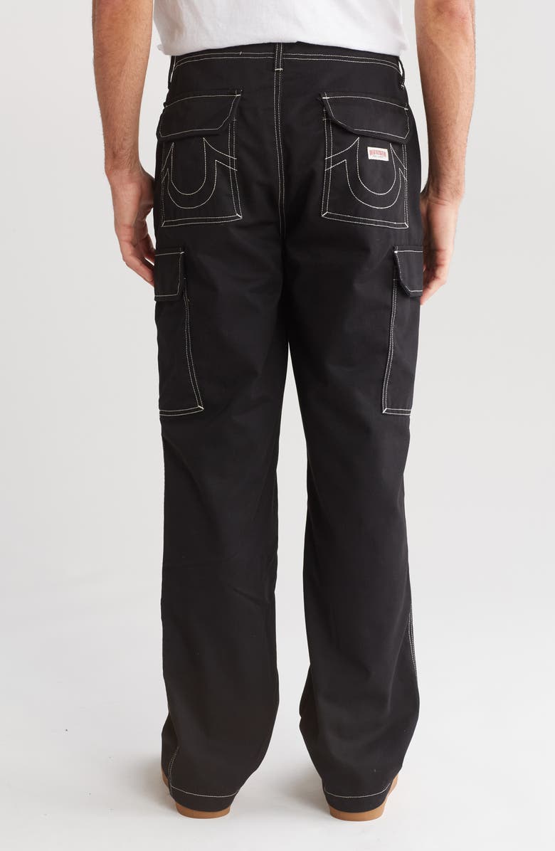 True Religion Cargo Pants, Alternate, color, Black
