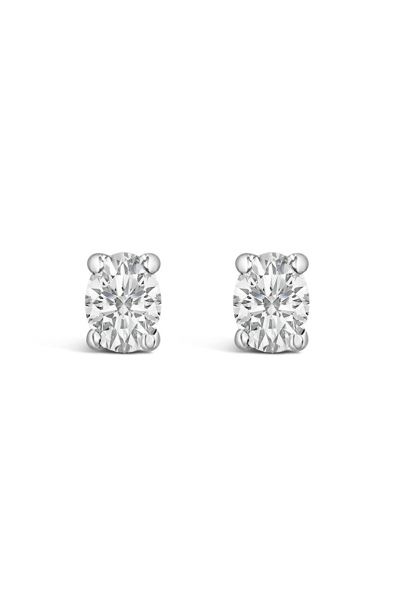 Haus of Brilliance 14K White Gold 1/4 Ctw Oval Lab-Grown Diamond Solitaire Stud Earrings, Main, color, White