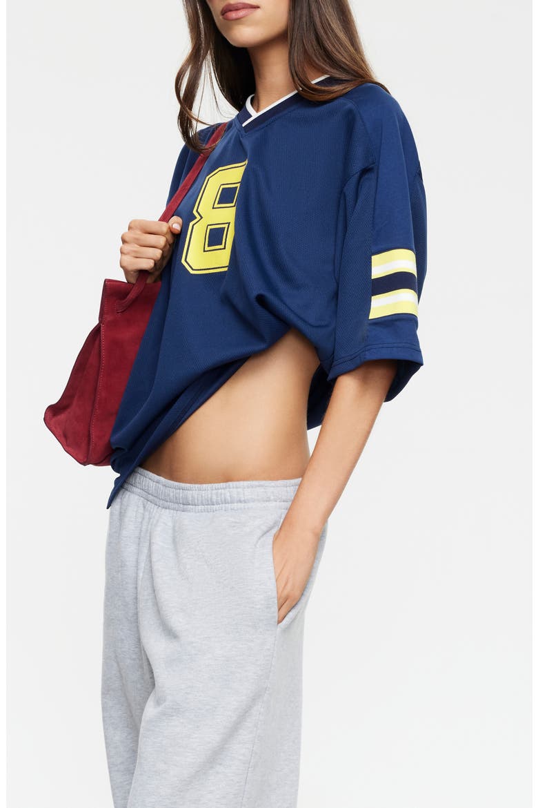 Beverly Graphic Mesh Jersey Tee, Alternate, color, NAVY