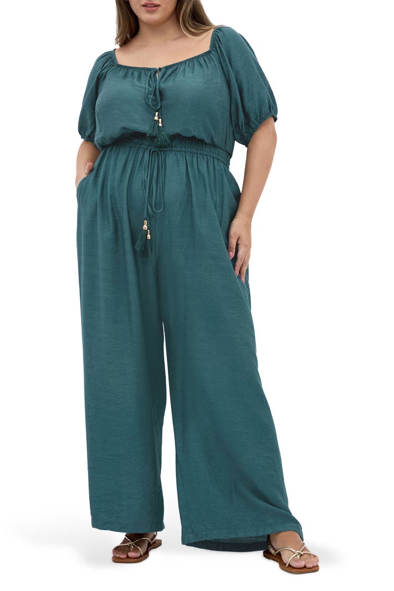 Erica Wide Leg Jumpsuit, Main, color, FOLIAGE GREEN