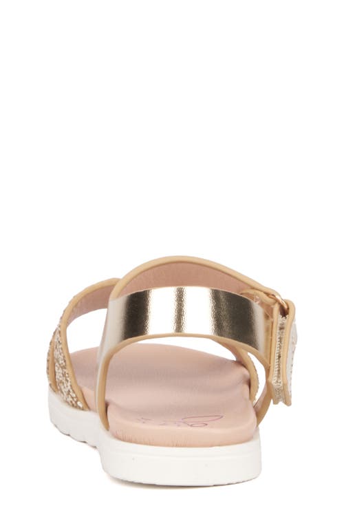Olivia Miller Kids' Glitter Glow Sandal In Gold
