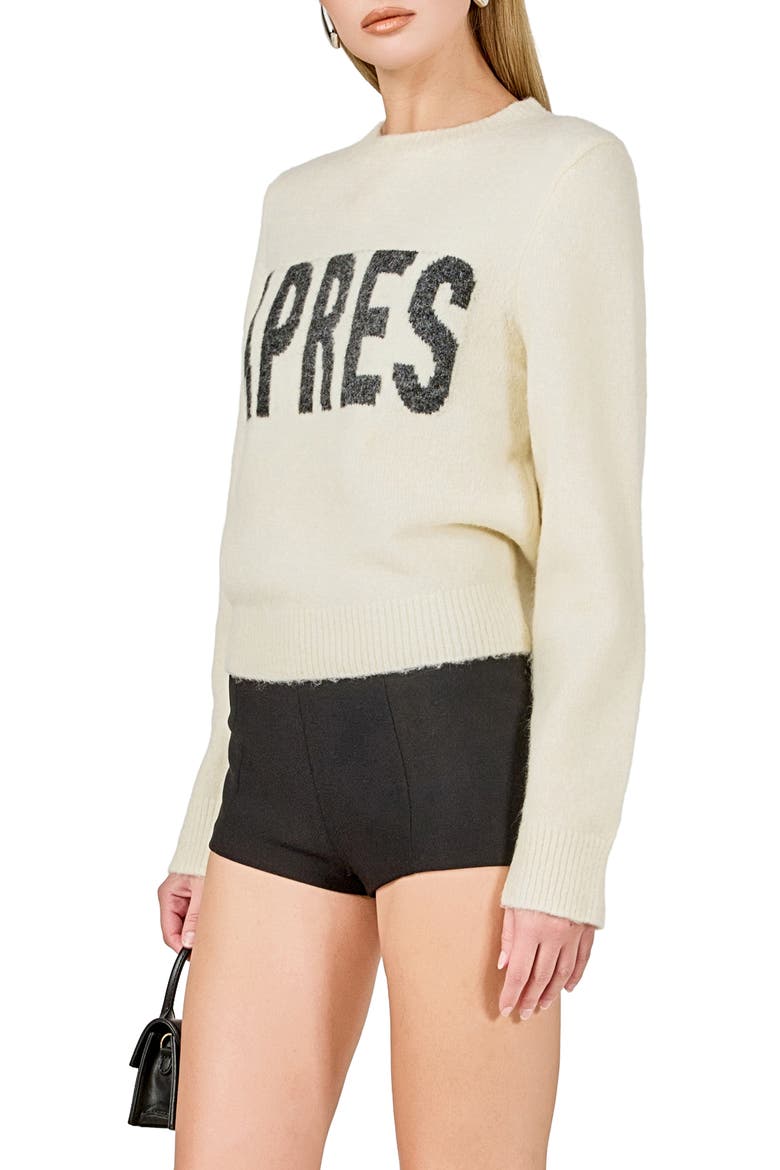 Aprés Crewneck Sweater, Alternate, color, IVORY