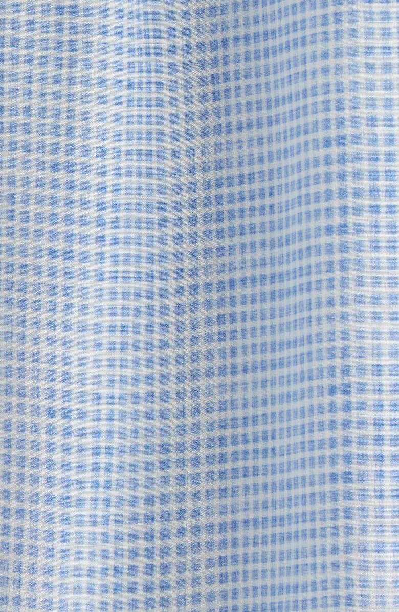 Max Mara Studio Nola Geometric Print Silk Top, Alternate, color, Light Blue