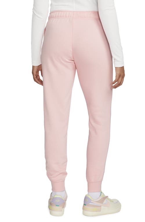 Nike Plus Size Active Sportswear Club Mid-rise Fleece Jogger Pants In Medium Soft Pink/white