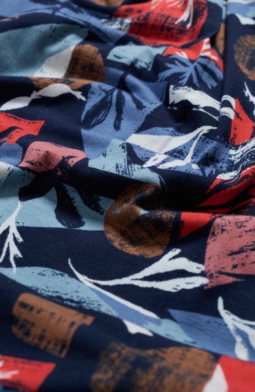 Seasalt Cornwall Wild Bouquet Stretch Organic Cotton Midi Dress In Marine Forms Mussel