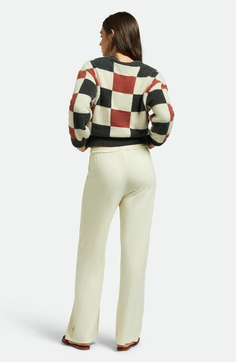 Brixton Carefree Organic Cotton Wide Leg Lounge Pants, Alternate, color, White Smoke