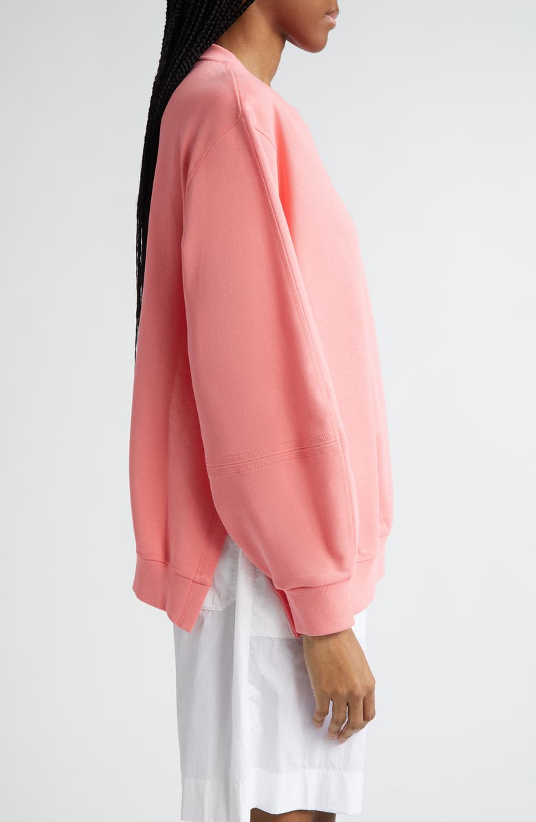 Moncler Embossed Logo Crewneck Sweatshirt, Alternate, color,