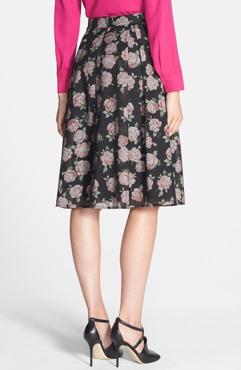 Ro & De Floral Organza Circle Skirt, Alternate, color,