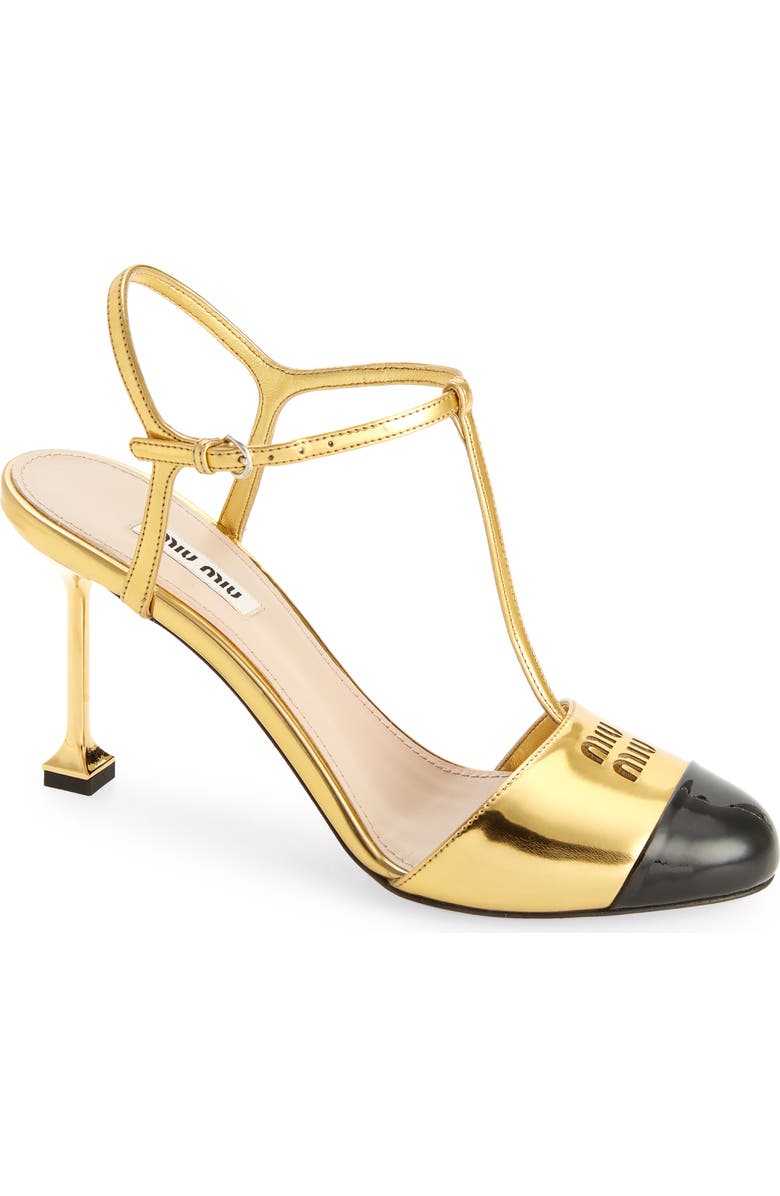 Miu Miu Cap Toe T-Strap Pump, Main, color,