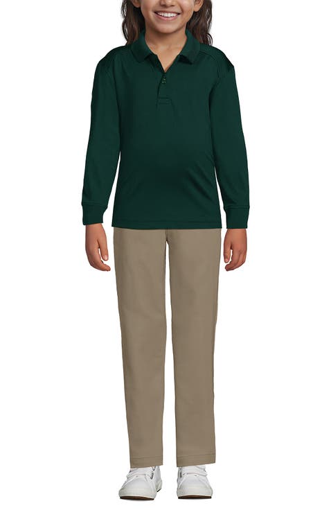 School Uniform Kids Long Sleeve Rapid Dry Polo Shirt