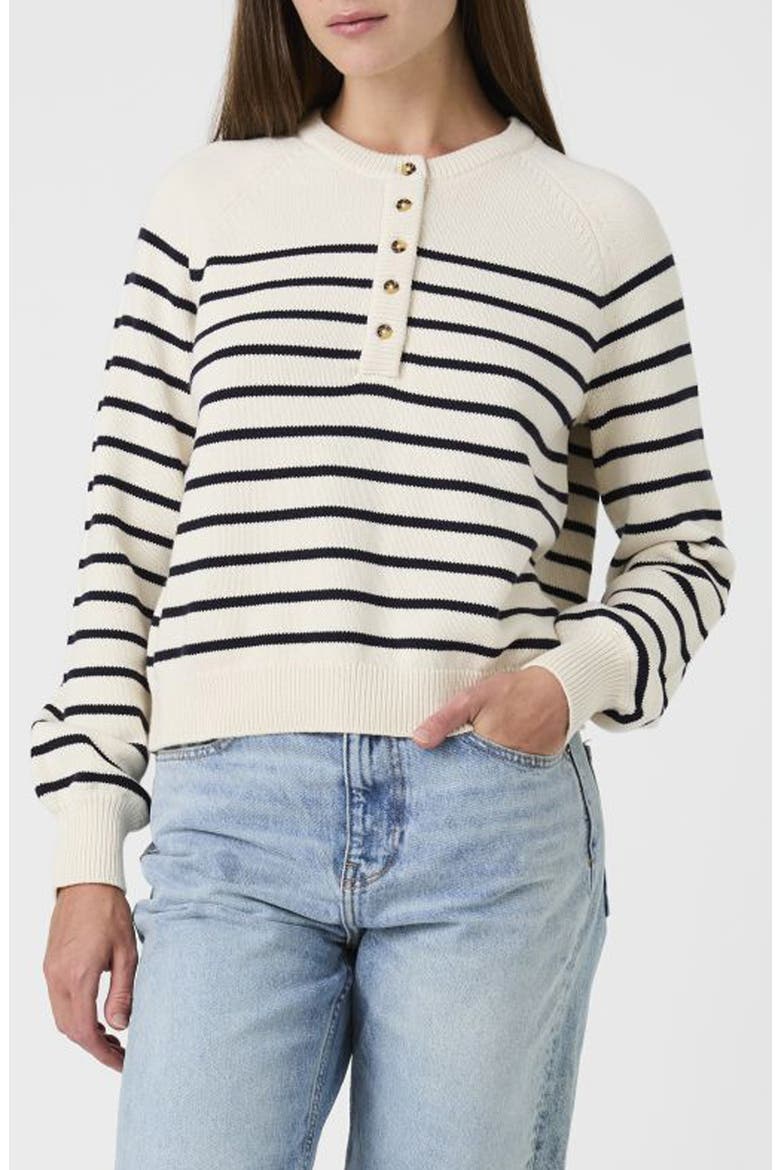 Mozart Stripe Sweater, Main, color, CREAM/ NAVY STRIPE A/ S