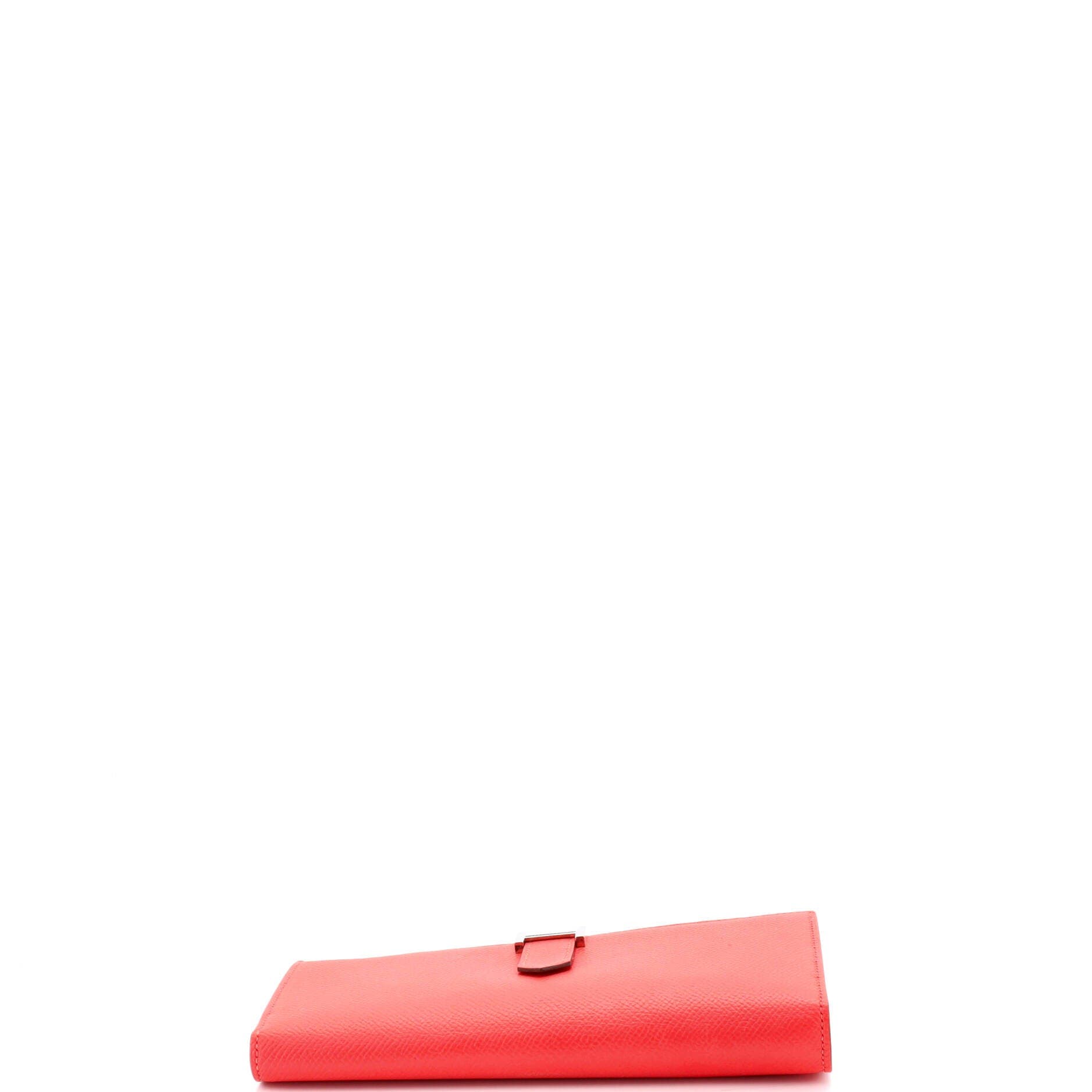 Pre-Owned Hermes Bearn Wallet Epsom Long, Alternate, color, Rouge Pivoine