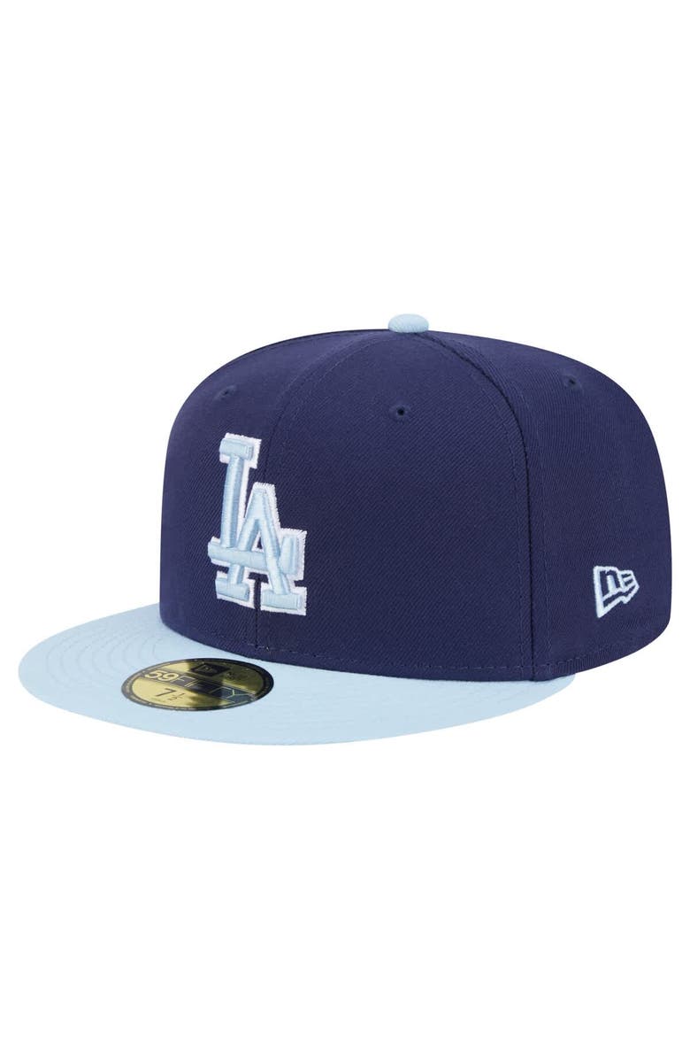 New Era Men's New Era Navy/Light Blue Los Angeles Dodgers Color Pack 2-Tone 59FIFTY Fitted Hat, Alternate, color, Navy