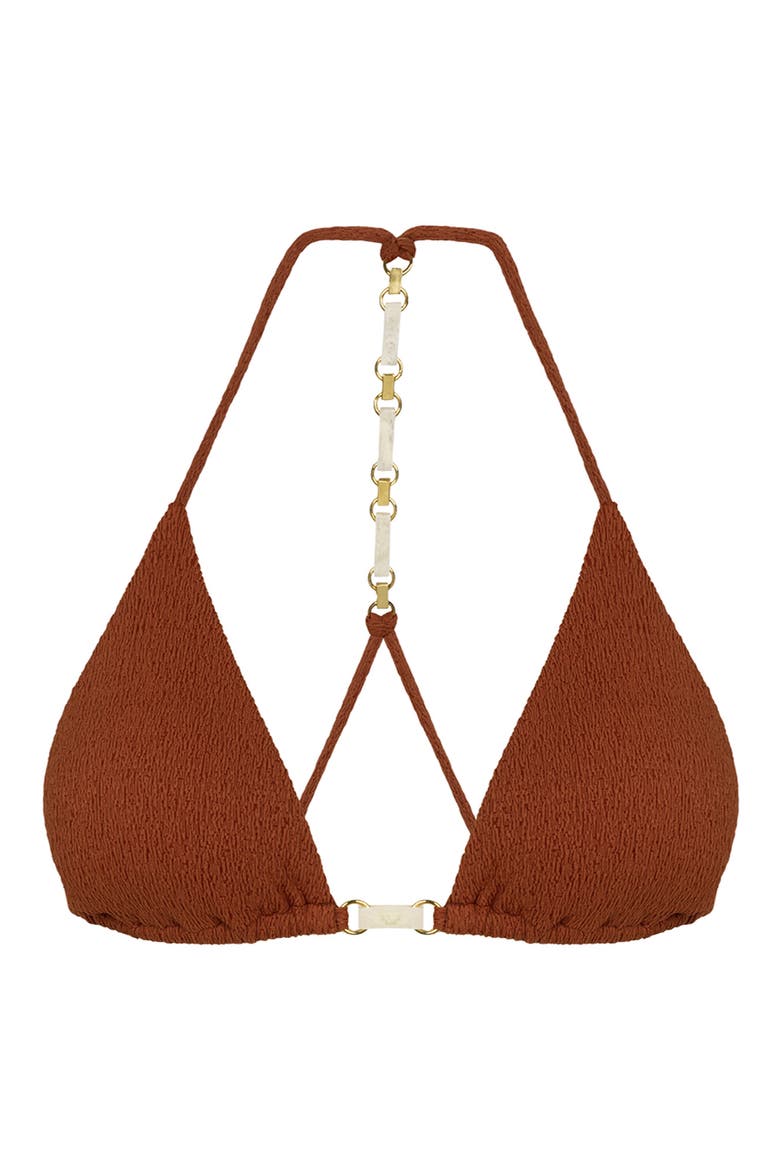 Janet T-Back Triangle Bikini Top, Alternate, color, MEDIUM BEIGE