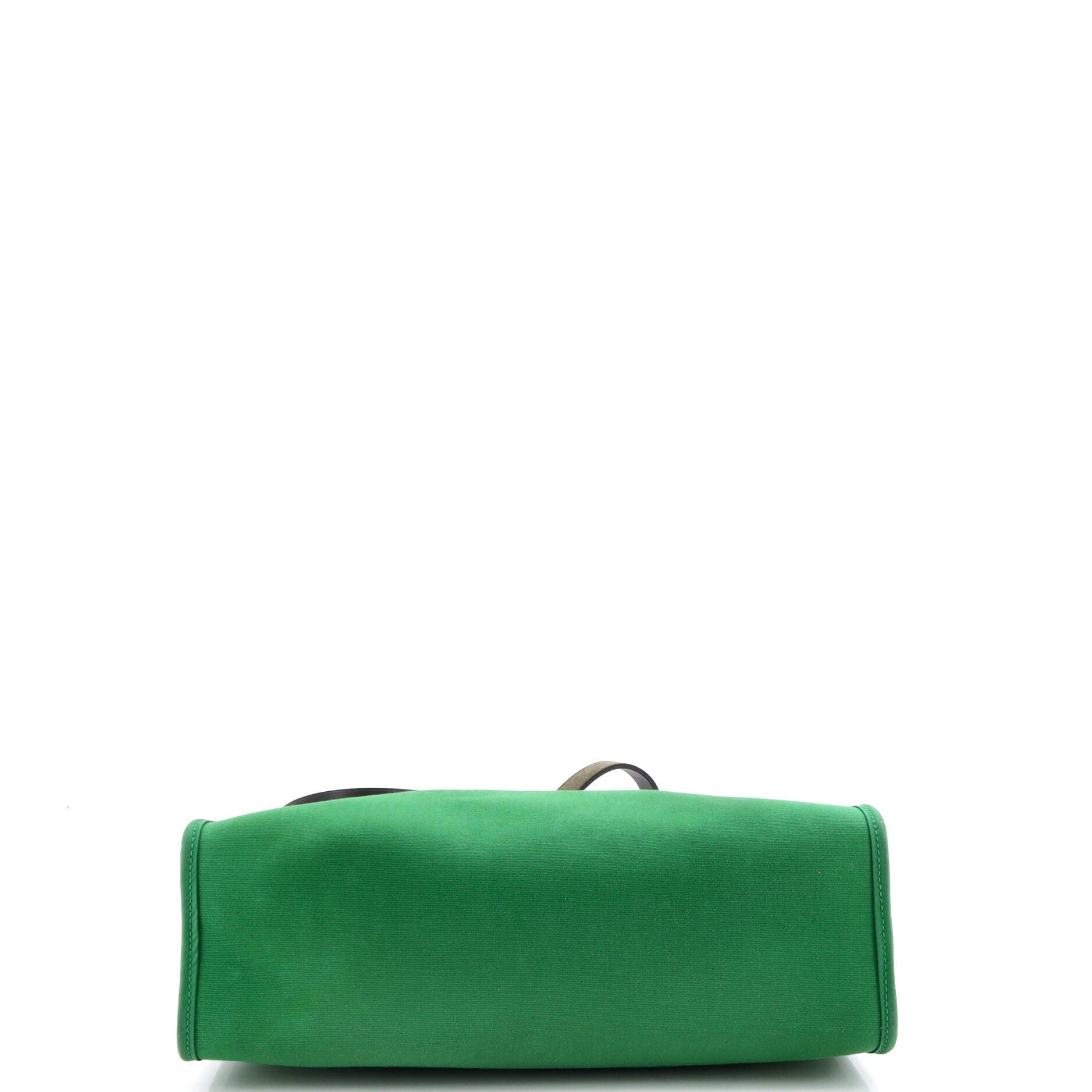 Herbag Zip Leather and Toile 31, Alternate, color, Green