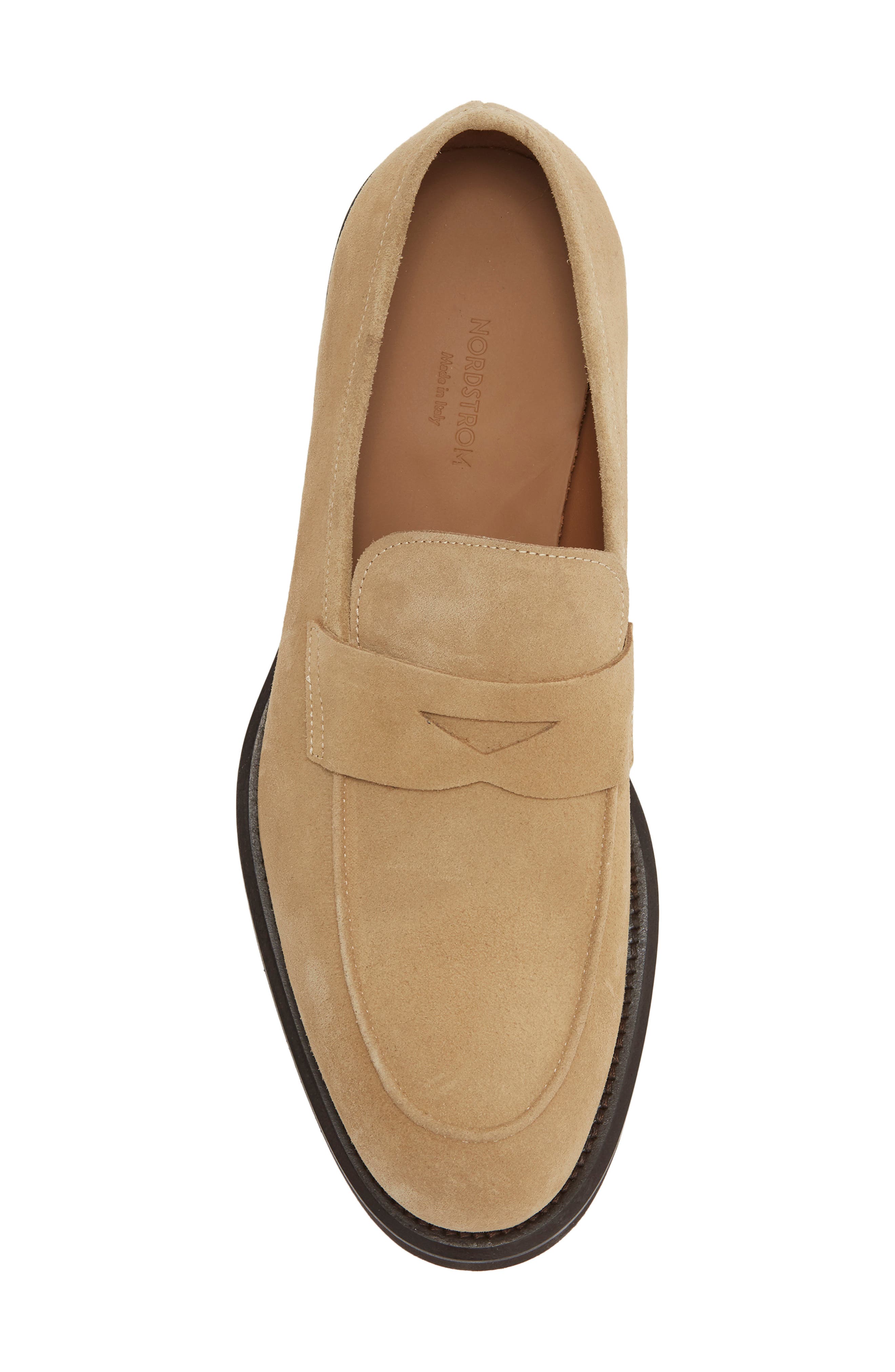 Nordstrom Pienza Casual Penny Loafer, Alternate, color, Beige Suede
