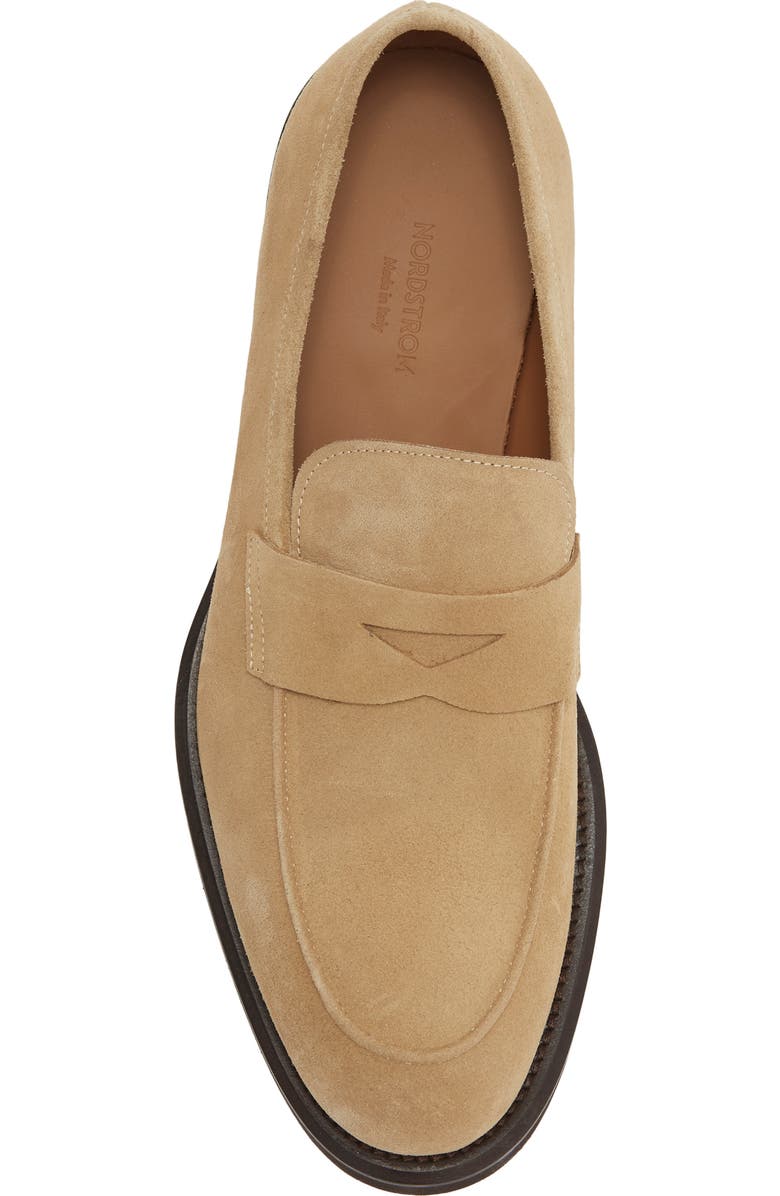 Nordstrom Pienza Casual Penny Loafer, Alternate, color, Beige Suede