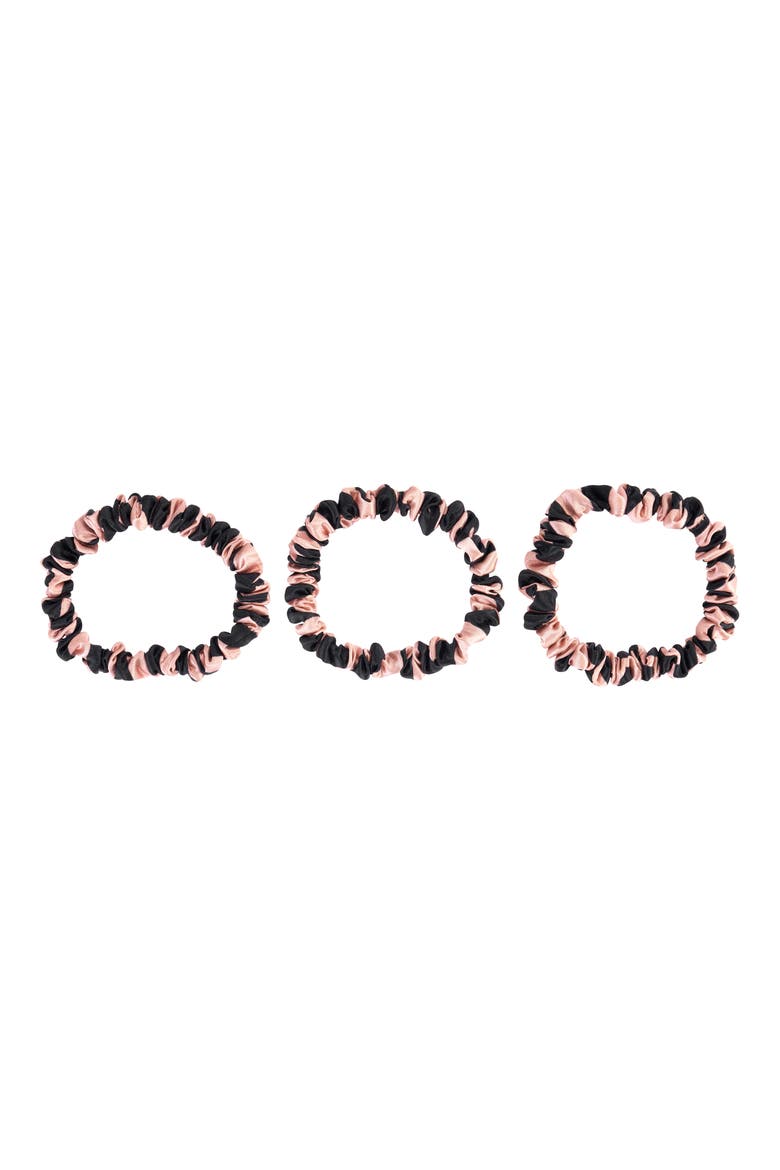 3-Pack Skinny Silk Scrunchies, Main, color, TIGER
