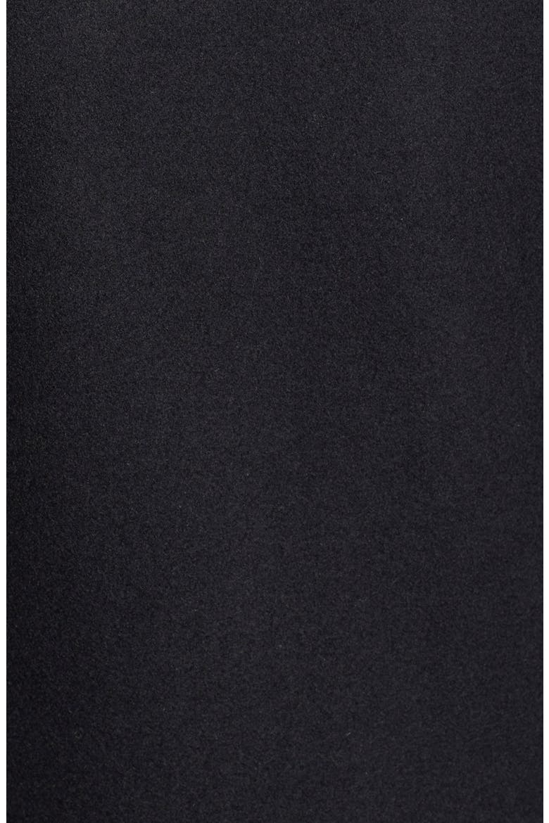 Asymmetrical Wool Blend Coat, Alternate, color, BLACK