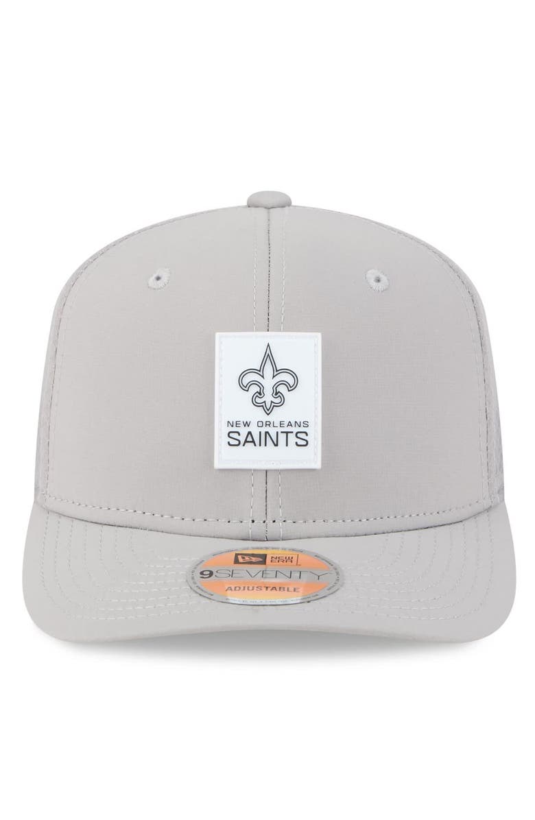 New Era Men's New Era Gray New Orleans Saints 2025 Sideline 9SEVENTY Adjustable Trucker Hat, Alternate, color, Gray