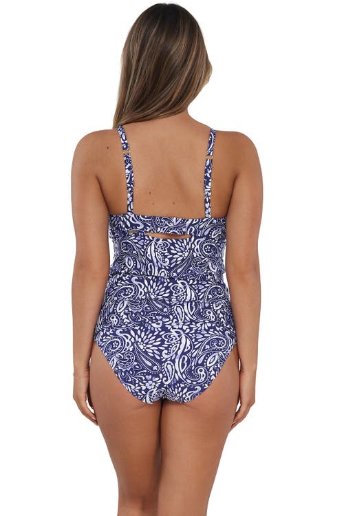 SUNSETS SUNSETS ZURI V-WIRE TANKINI SWIMSUIT TOP 