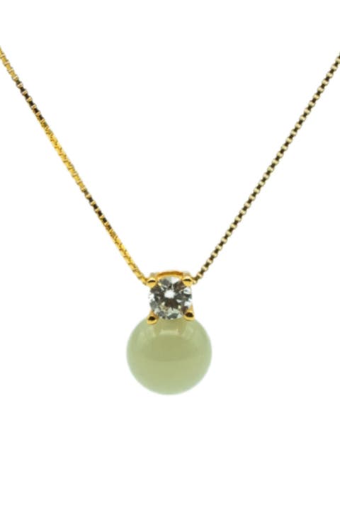 Esther Green jade and zircon necklace