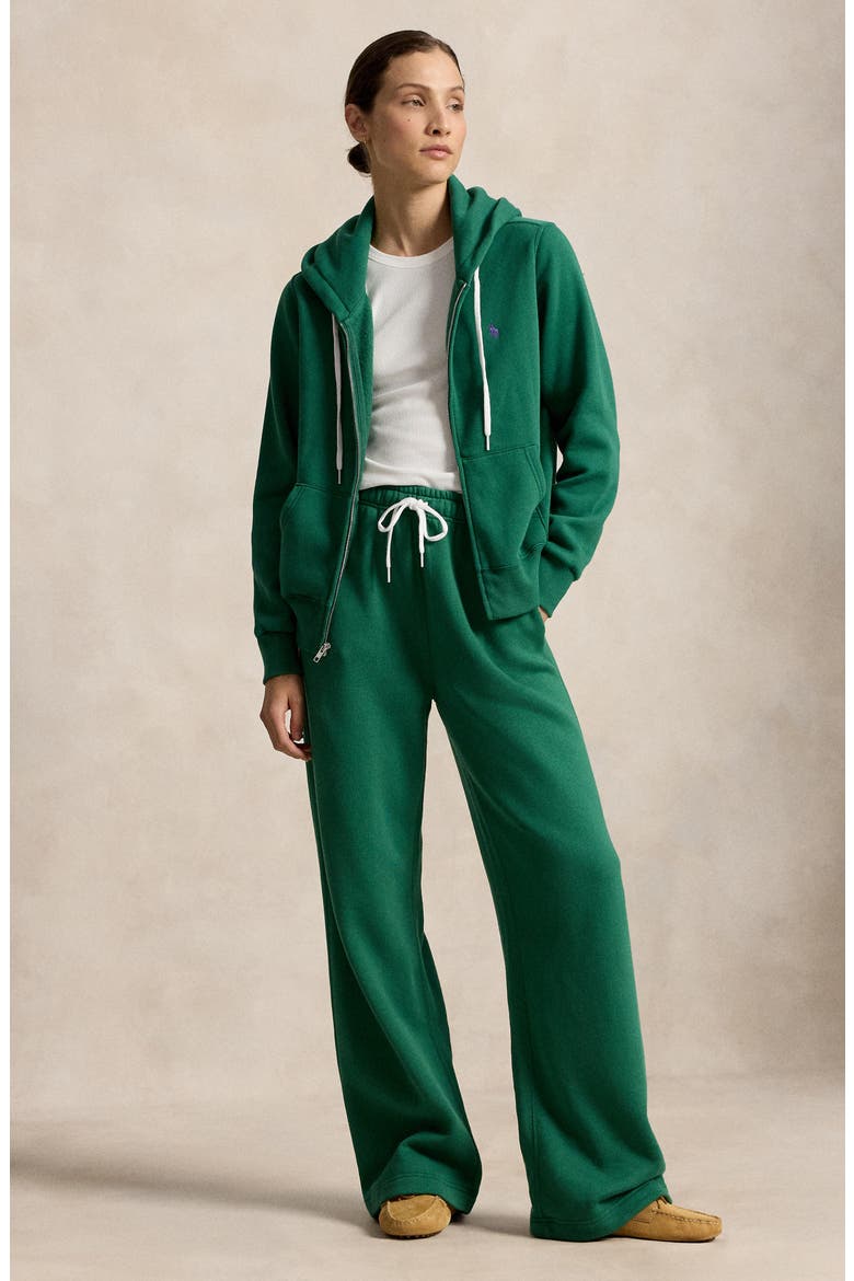 Arctic Cotton Blend Fleece Sweatpants, Alternate, color, BUSH GREEN