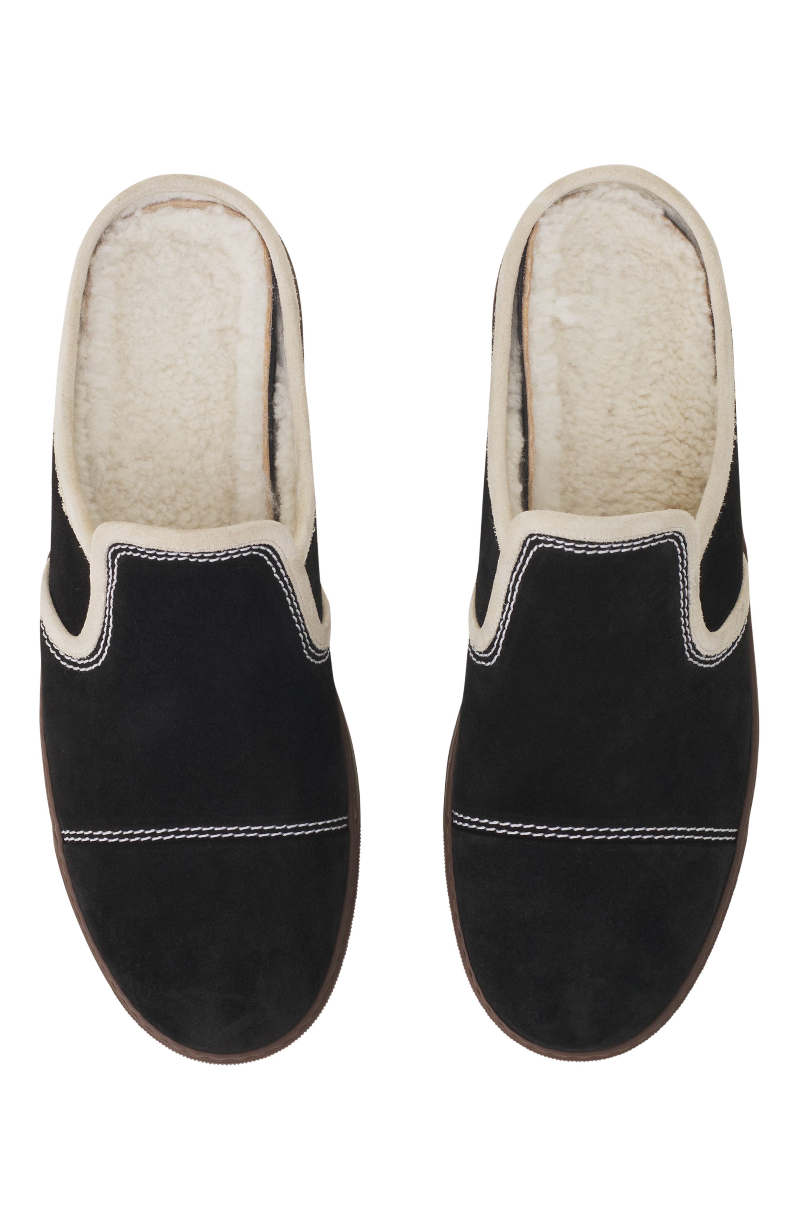 Lanvin Dbb1 Suede Mule Sneakers, Alternate, color, Noir/Blanc Cassé
