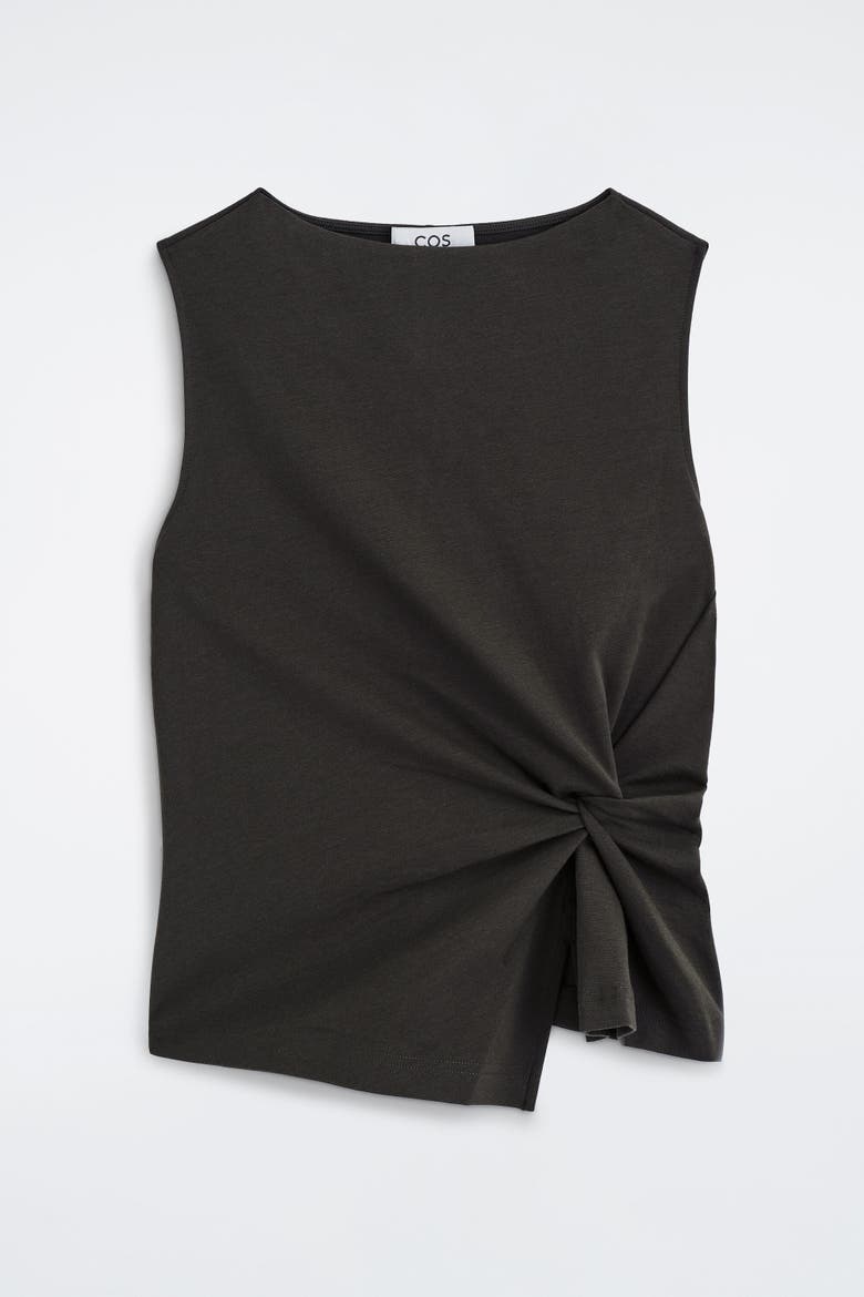Twist-Detail Top, Alternate, color, DARK GREEN