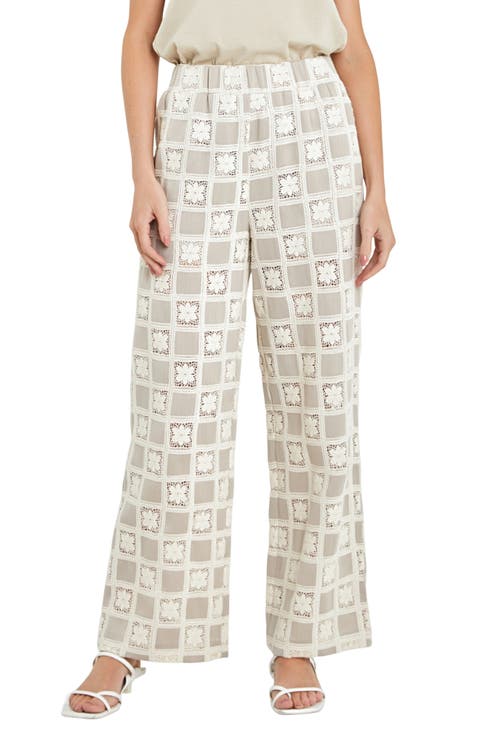 Crocket Patchwork Wide Leg Pants