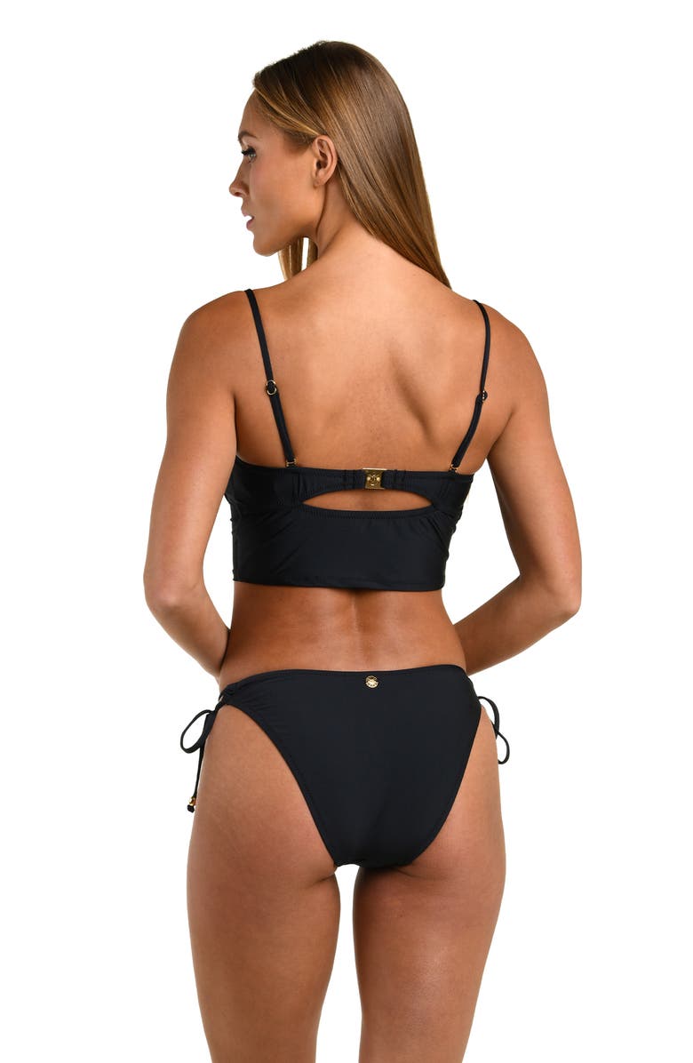 Sunshine 79 Sunshine Solids Crop Underwire Tankini Top, Alternate, color, Black