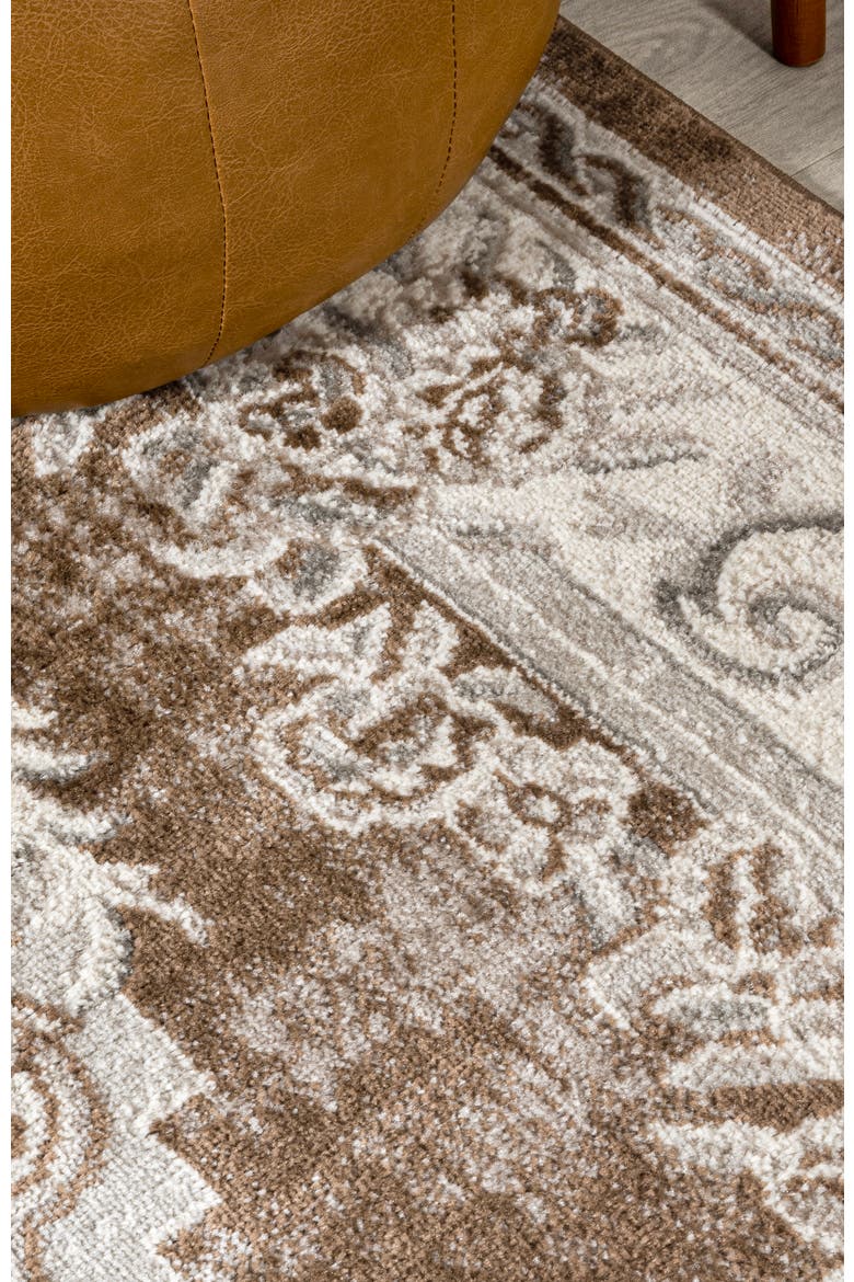 Rosalia Cottage Medallion Area Rug, Alternate, color, Brown/Gray
