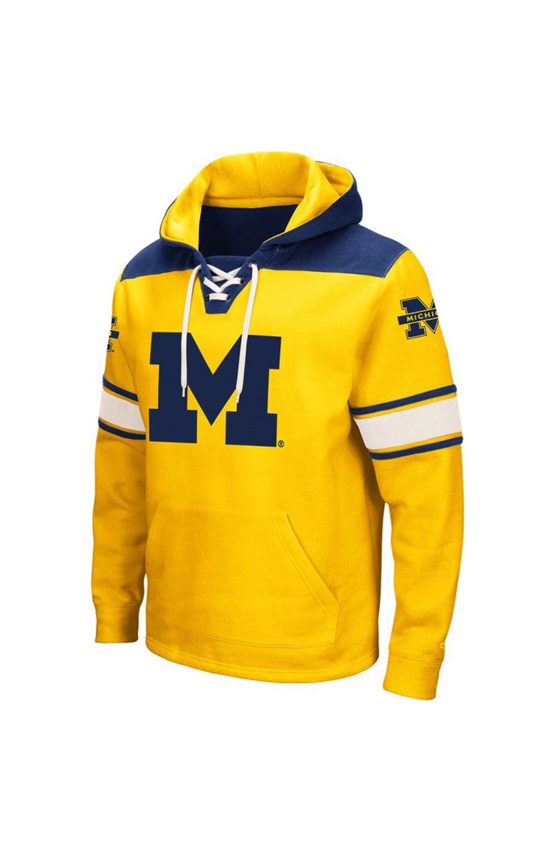 COLOSSEUM Men's Colosseum Maize Michigan Wolverines 2.0 Lace-Up Pullover Hoodie, Alternate, color, Maize