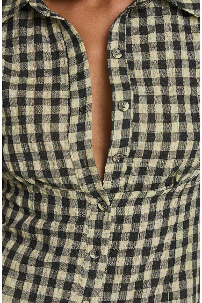 Motley Check Mini Shirtdress, Alternate, color, BROWN CHECK
